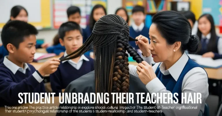 Students Unbraiding Teachers Hair