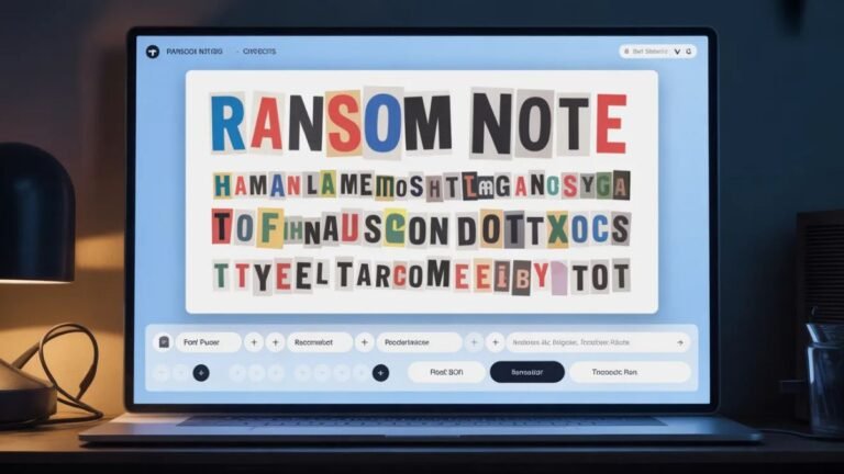 ransom note font generator